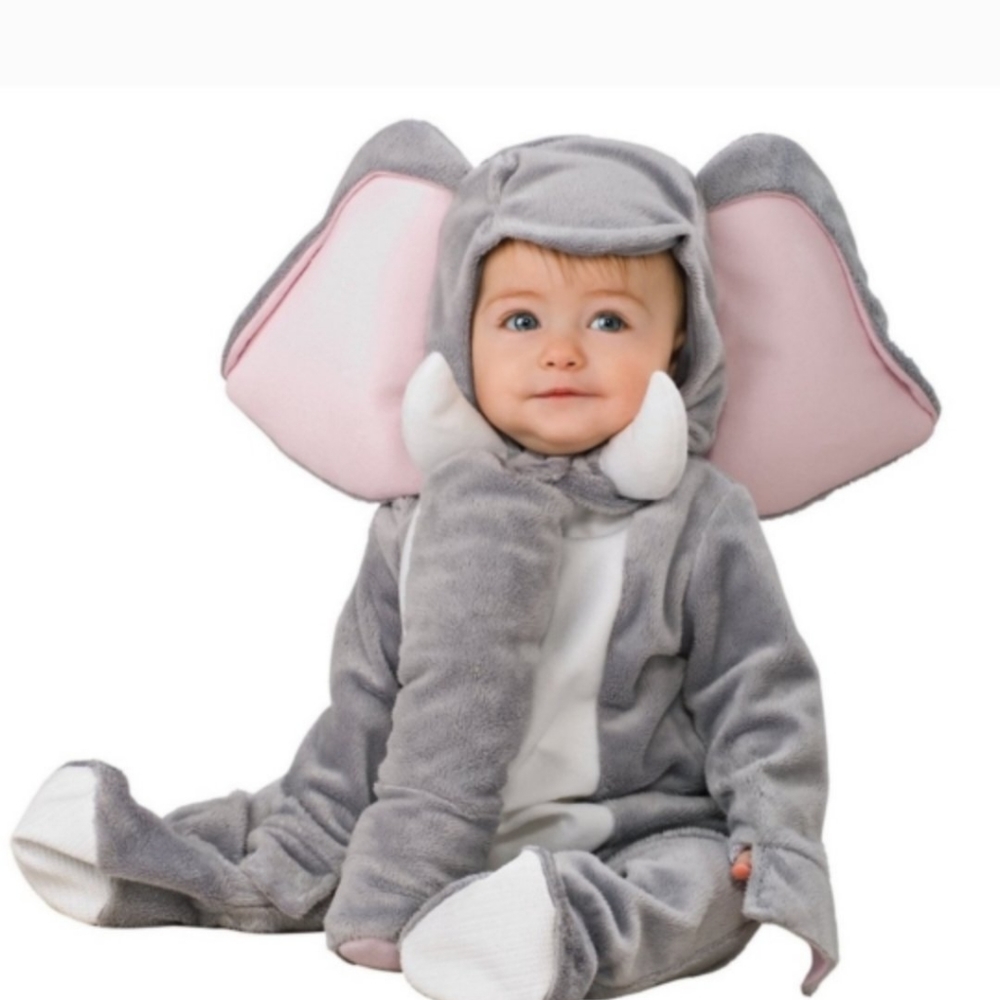 Adorable Elephant Baby Costume - Gray and Pink